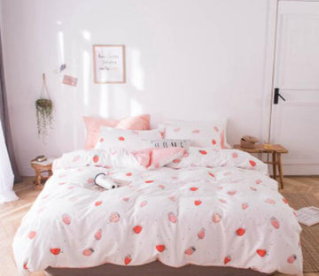 3D Strawberry 15173 Bed Pillowcases Quilt