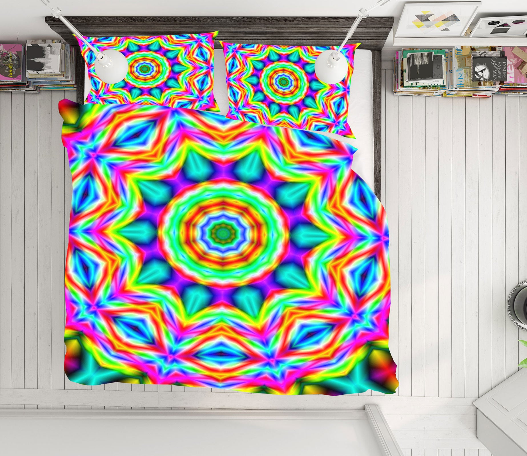 3D Pattern 14043 Bed Pillowcases Quilt
