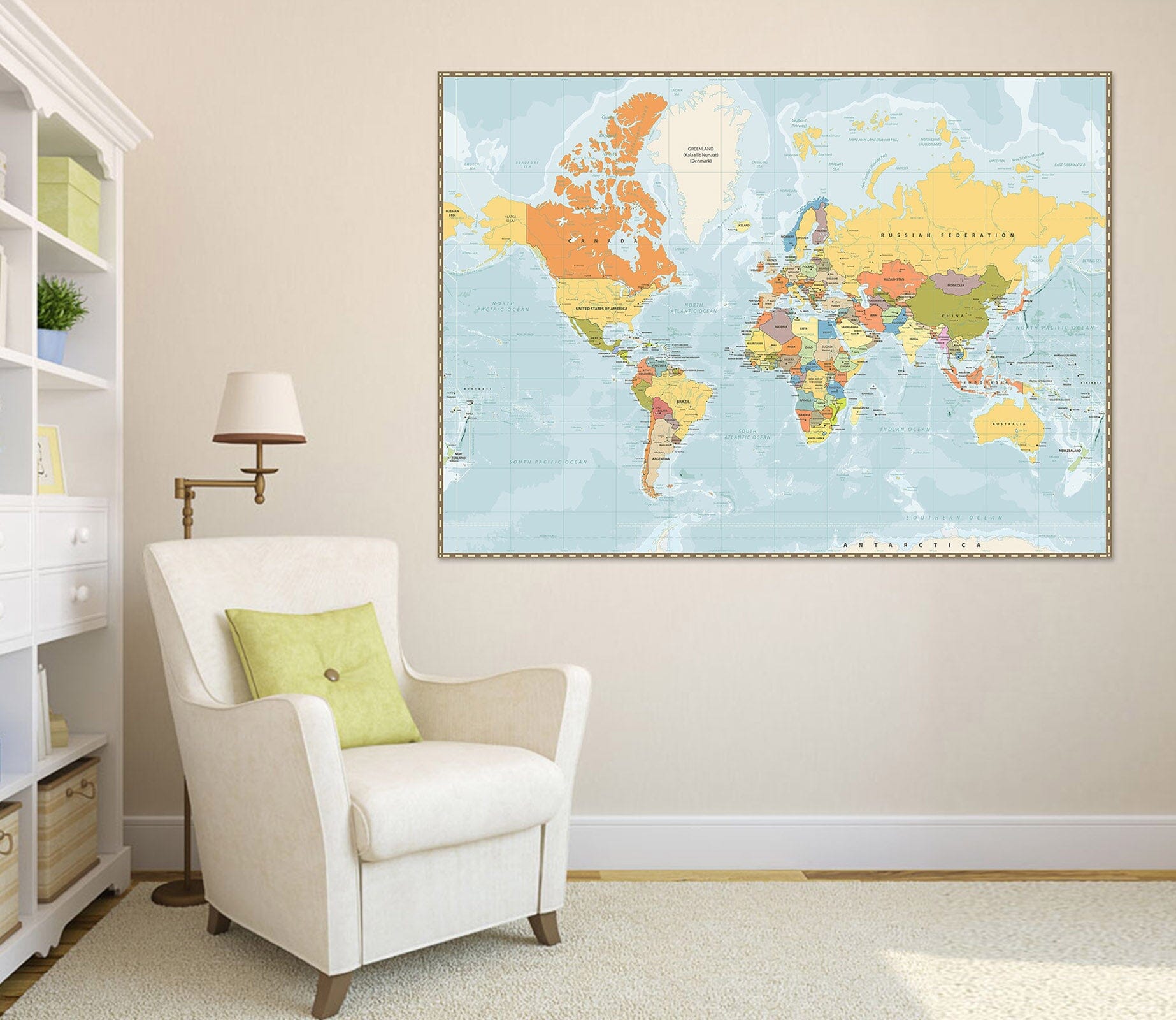 3D Painted Pattern 241 World Map Wall Sticker Wallpaper AJ Wallpaper 2 