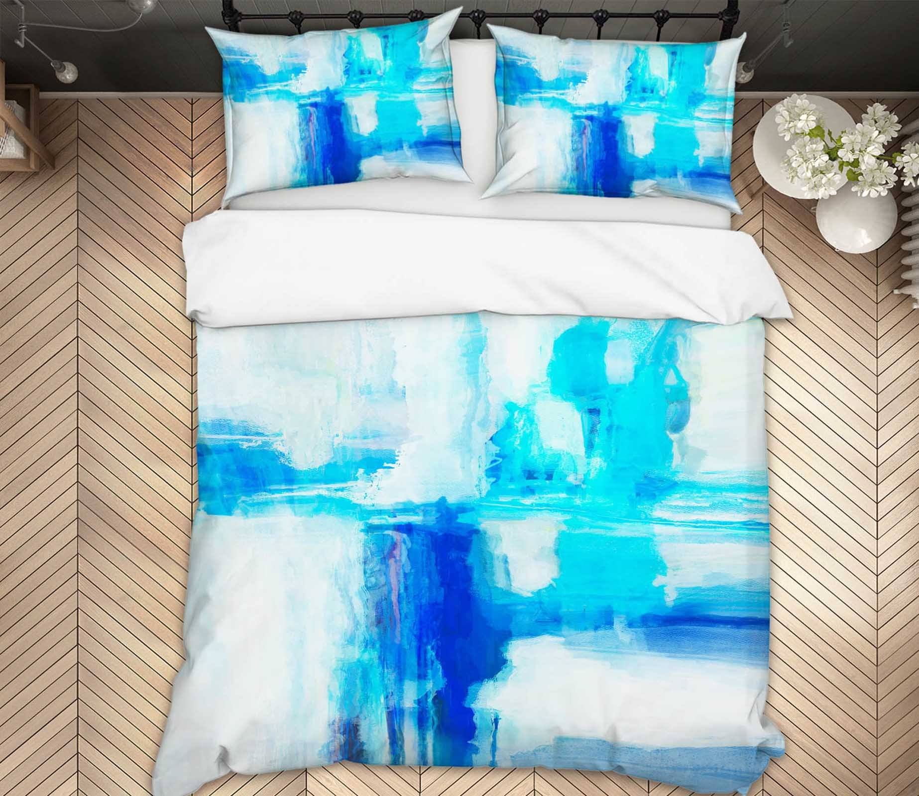 3D Blue Graffiti 2124 Michael Tienhaara Bedding Bed Pillowcases Quilt Quiet Covers AJ Creativity Home 