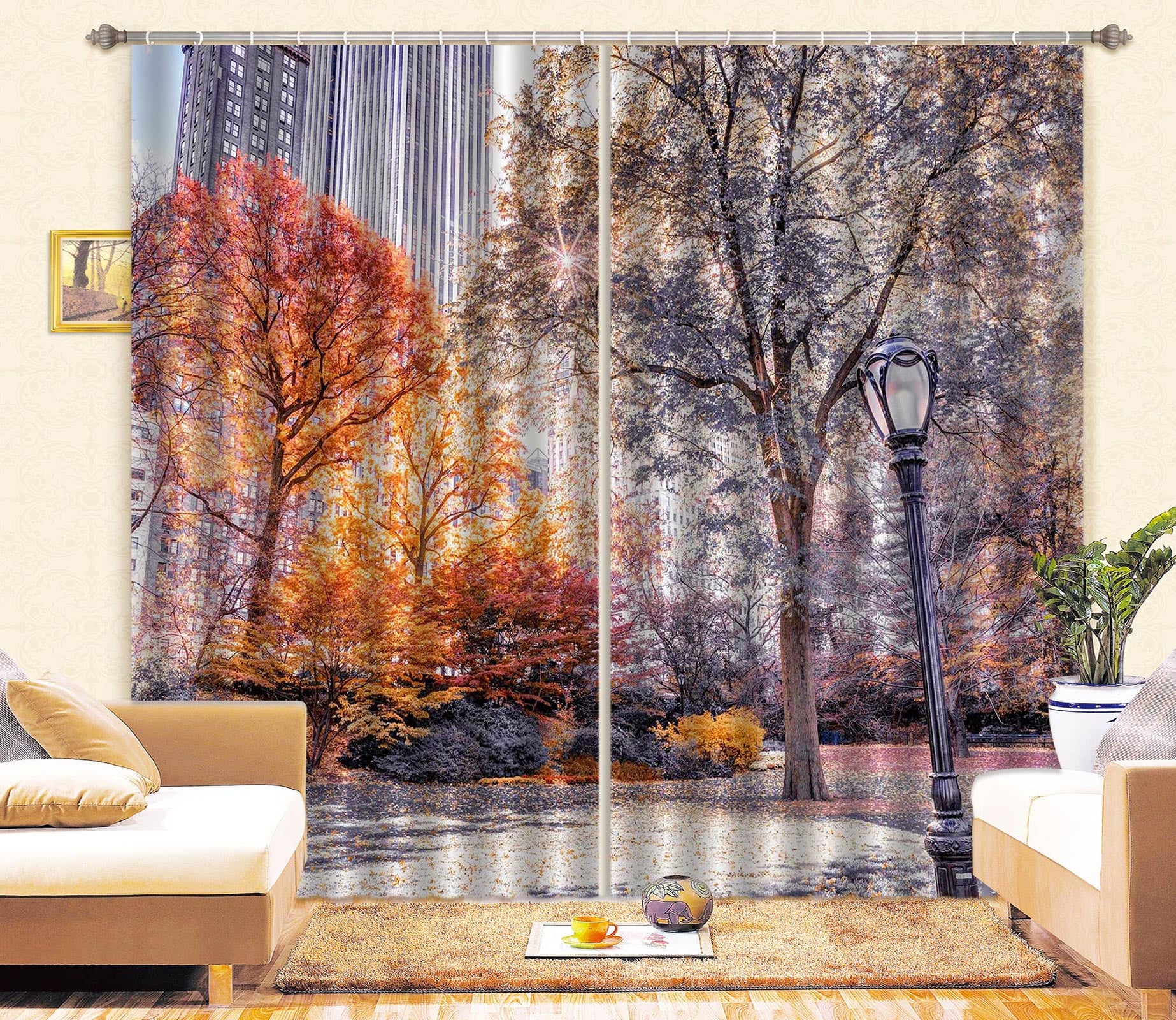 3D Street Light Park 020 Assaf Frank Curtain Curtains Drapes