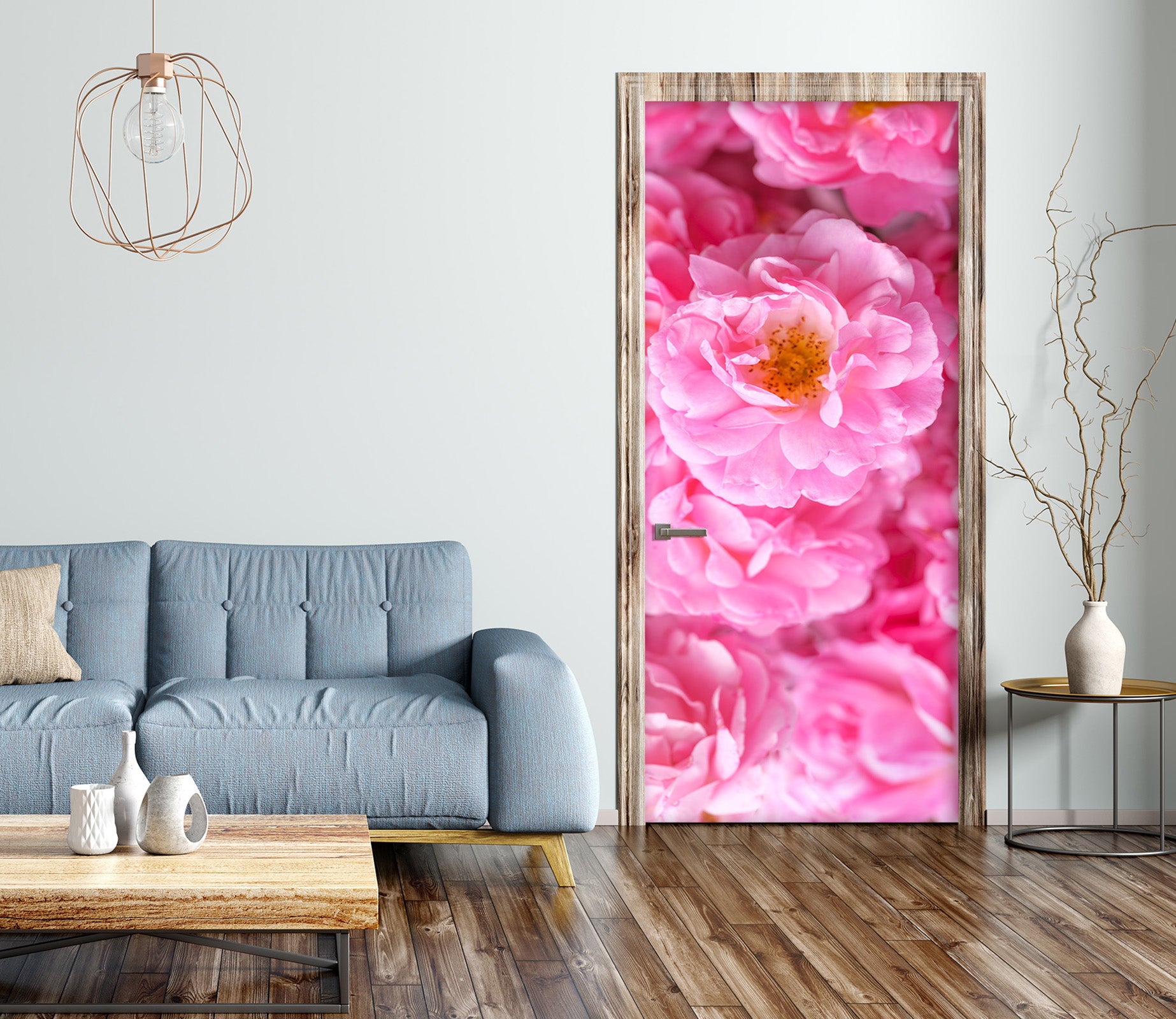 3D Pink Stamens 5081 Assaf Frank Door Mural