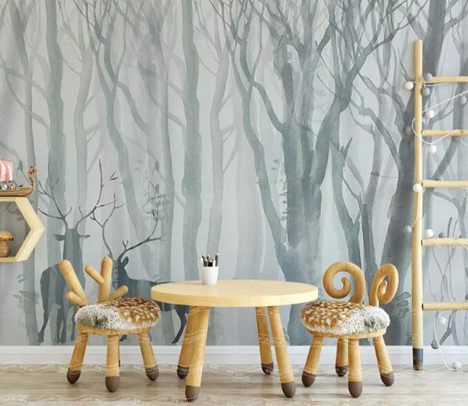 3D Misty Woods 1465 Wall Murals Wallpaper AJ Wallpaper 2 