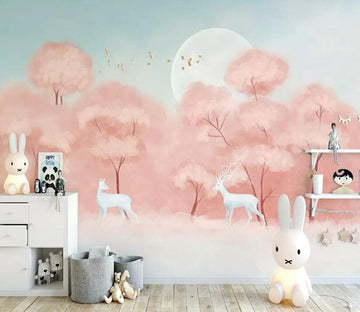 3D Pink Forest 2110 Wall Murals Wallpaper AJ Wallpaper 2 