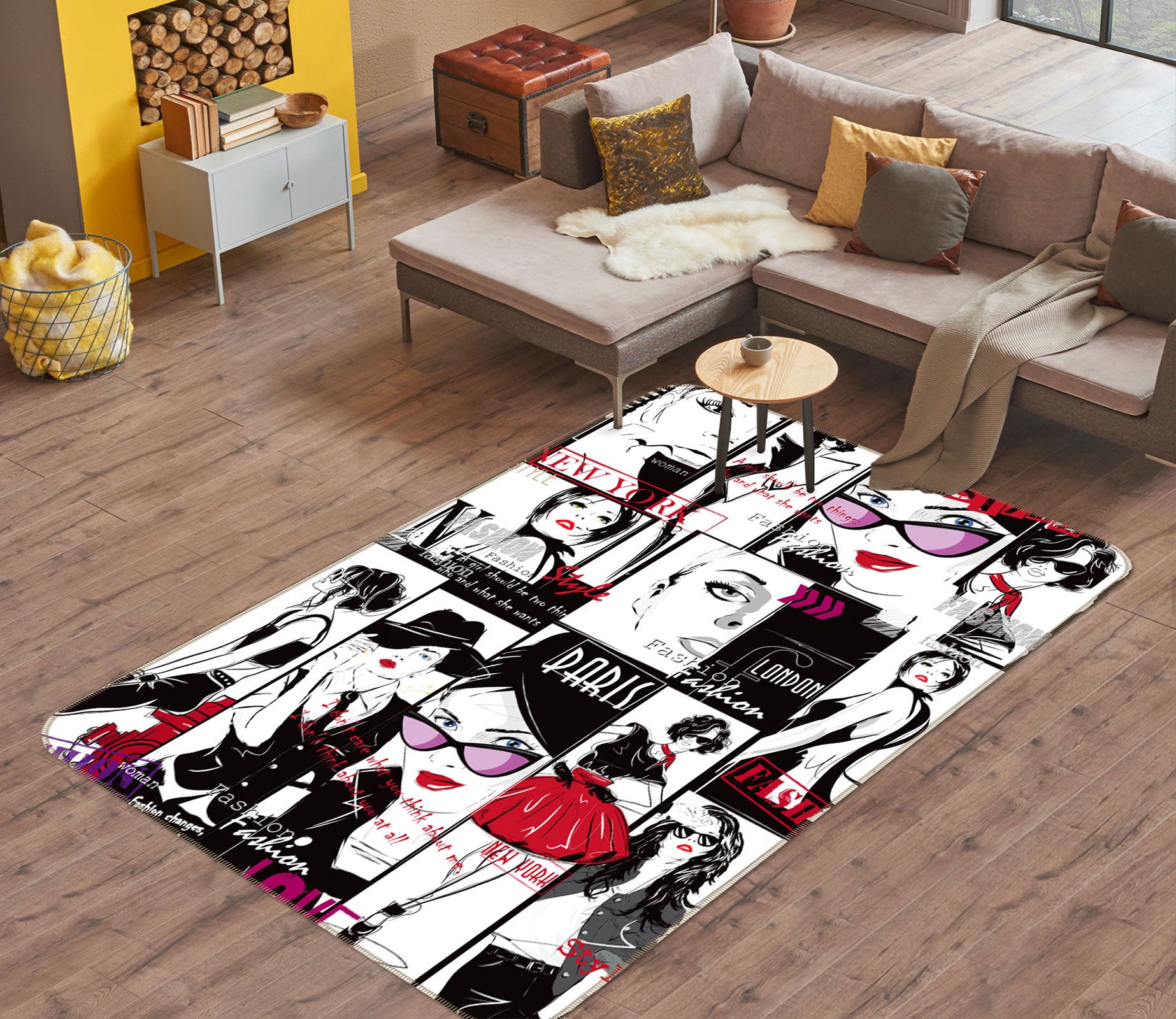 3D Beautiful Sunglasses 77261 Non Slip Rug Mat