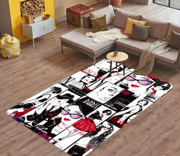 3D Beautiful Sunglasses 77261 Non Slip Rug Mat