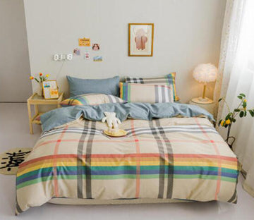 3D Rainbow Lattice 40191 Bed Pillowcases Quilt