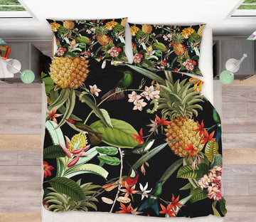 3D Pineapple Bird 160 Uta Naumann Bedding Bed Pillowcases Quilt Quiet Covers AJ Creativity Home 