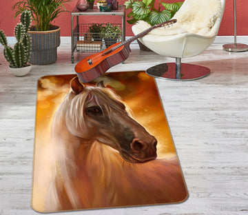 3D Sunset Horse 156 Animal Non Slip Rug Mat