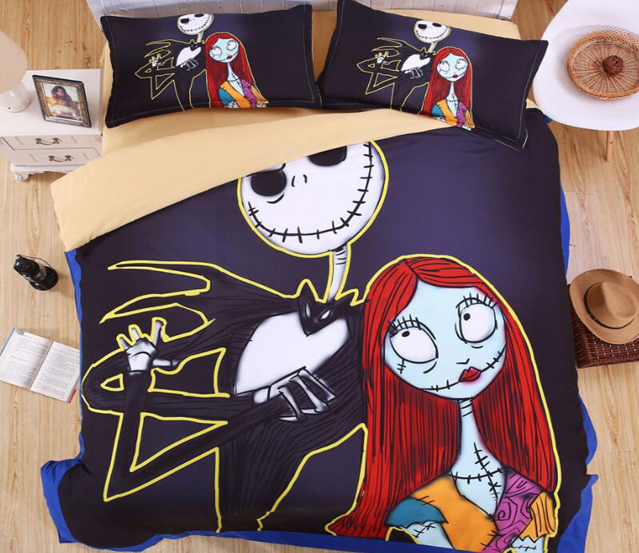 3D Zombie Couple 6019 Bed Pillowcases Quilt