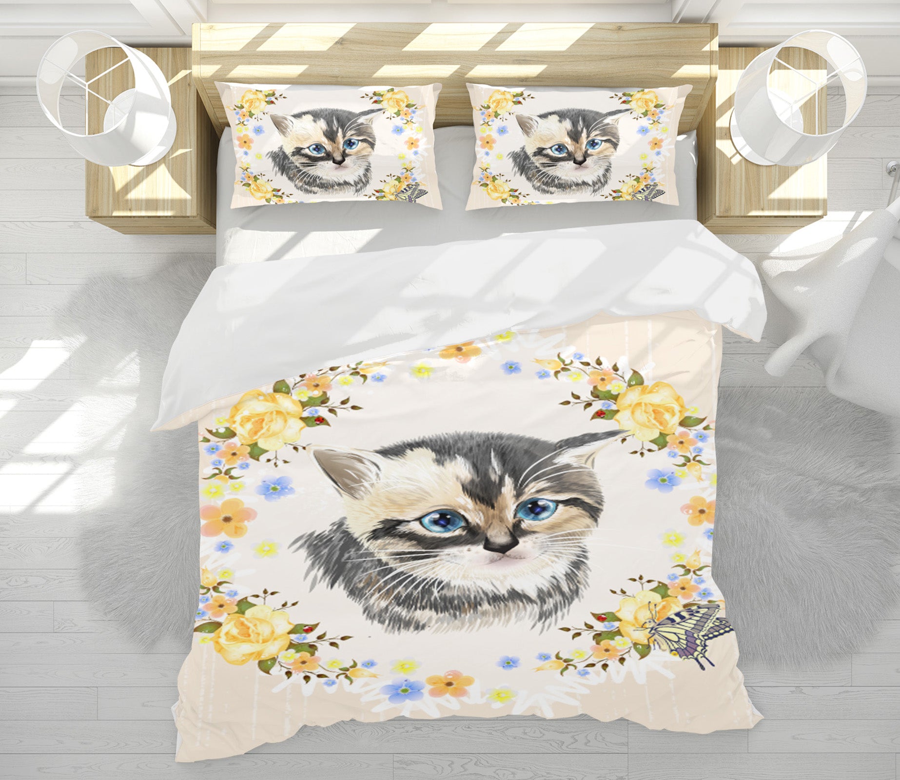 3D Little Cat 15021 Bed Pillowcases Quilt