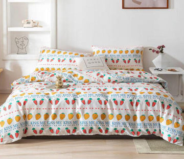3D Carrot Pattern 30043 Bed Pillowcases Quilt