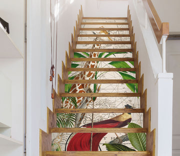 3D Giraffe Bird 11055 Andrea Haase Stair Risers