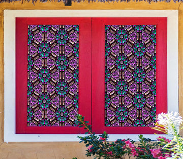 3D Crystal Flower 323 Window Film Print Sticker Cling Stained Glass UV Block