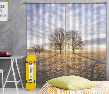 3D Grassland Tree Shadow 084 Assaf Frank Curtain Curtains Drapes