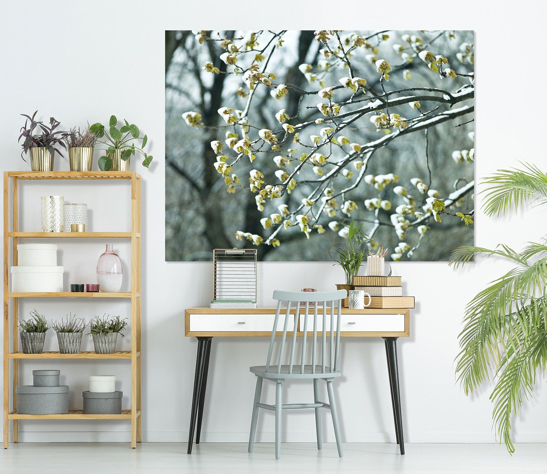 3D White Flower Bud 014 Assaf Frank Wall Sticker Wallpaper AJ Wallpaper 2 