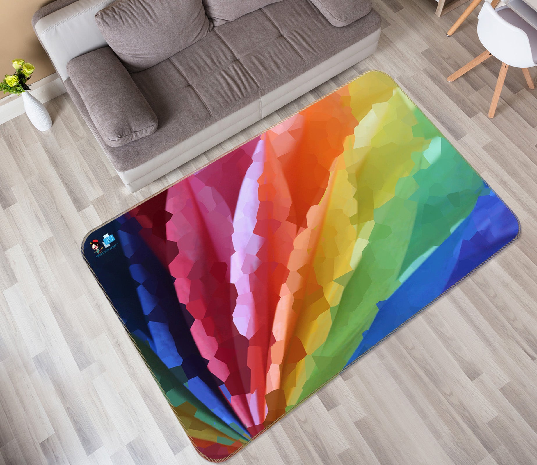 3D Colored Feathers 19165 Shandra Smith Rug Non Slip Rug Mat