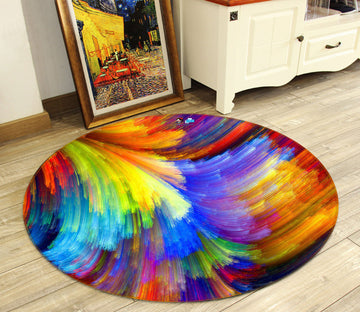 3D Color Texture 72203 Round Non Slip Rug Mat