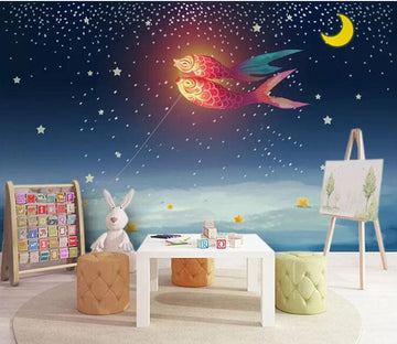 3D Moon Goldfish 1976 Wall Murals Wallpaper AJ Wallpaper 2 