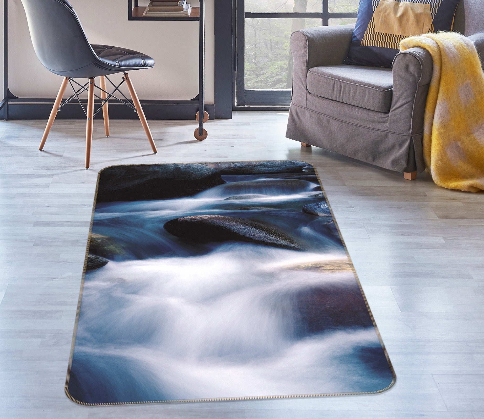 3D Waterfall 76136 Non Slip Rug Mat
