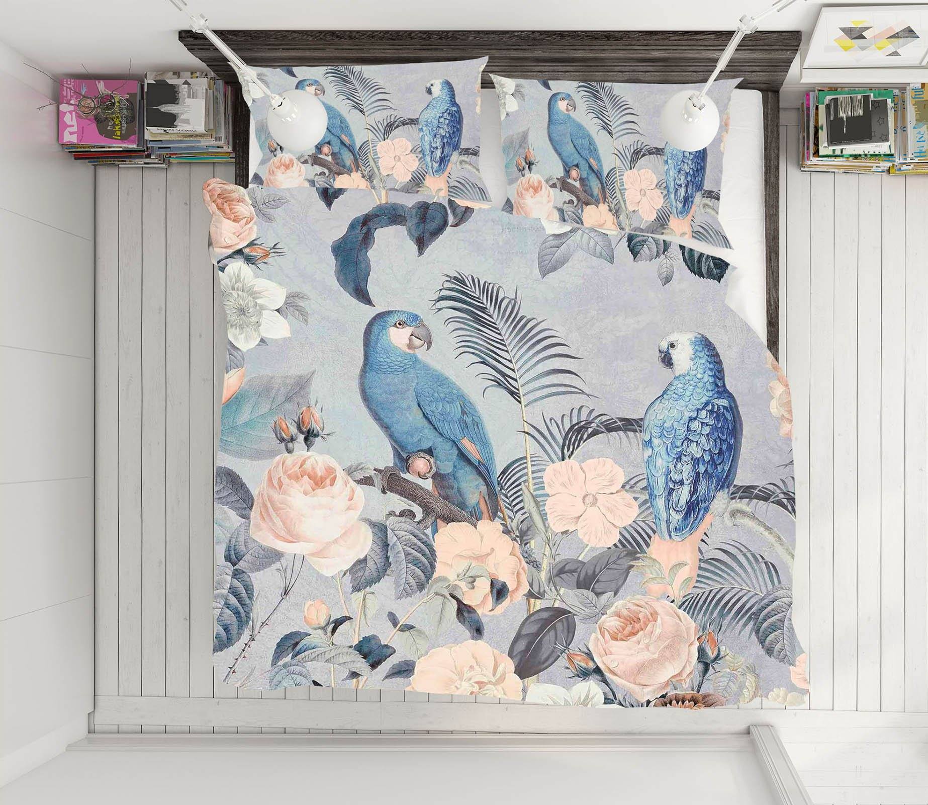 3D Bird Family 2129 Andrea haase Bedding Bed Pillowcases Quilt Quiet Covers AJ Creativity Home 