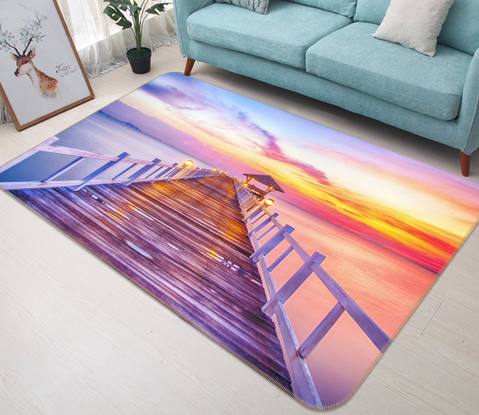 3D Bridge Gallery 34201 Non Slip Rug Mat