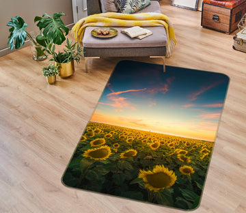 3D Sunflower Bush 29238 Non Slip Rug Mat