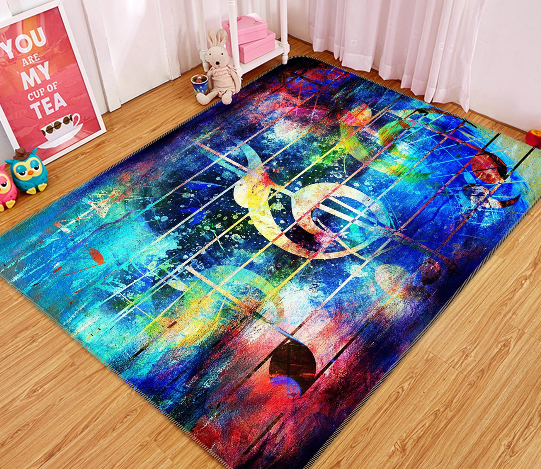 3D Musical Note 37075 Non Slip Rug Mat