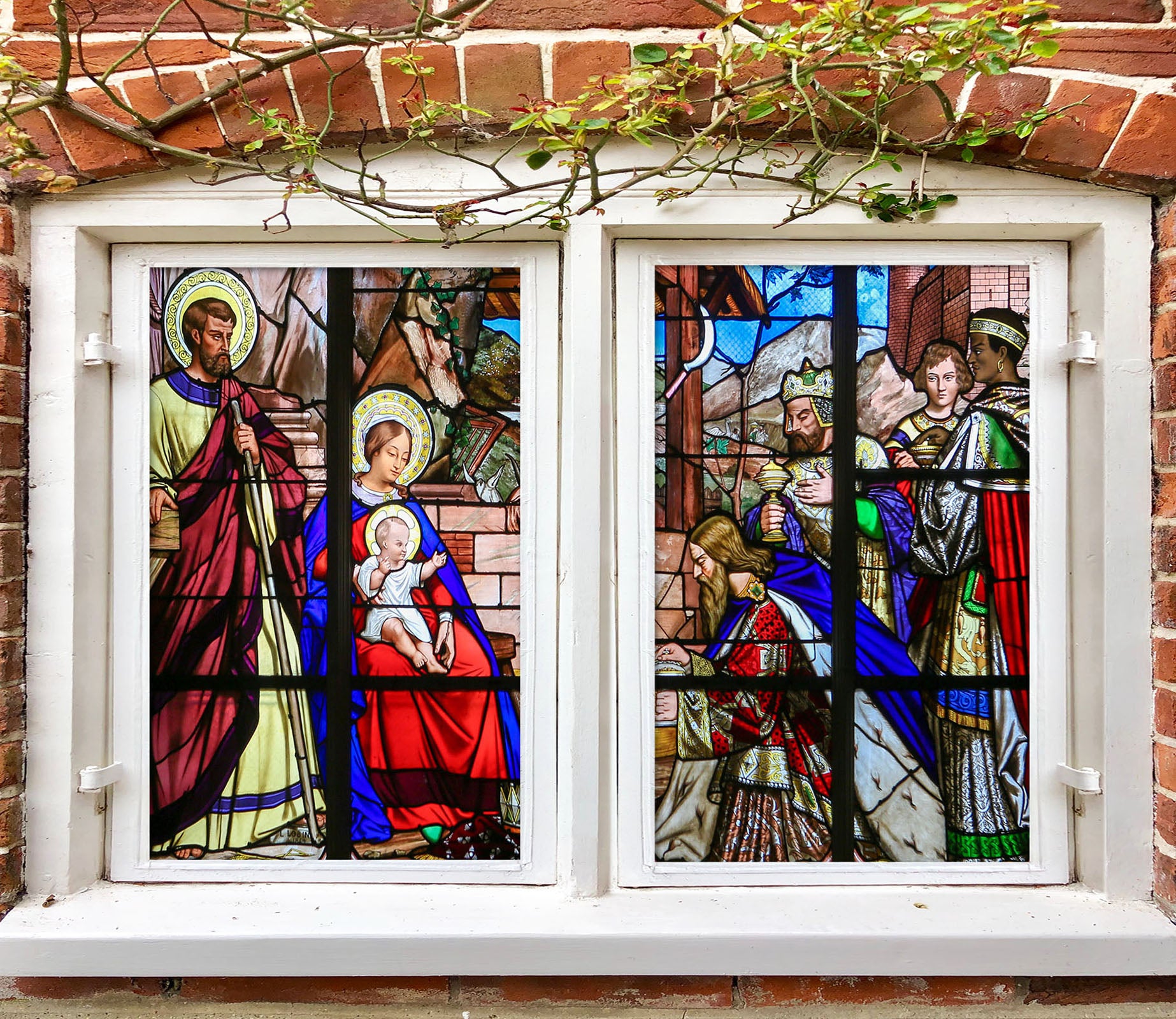 3D Male Priesthood 029 Window Film Print Sticker Cling Stained Glass UV Block