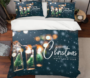 3D Tree Glass Bottle 60219 Bed Pillowcases Quilt