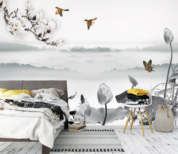 3D Flower Bird 1480 Wall Murals Wallpaper AJ Wallpaper 2 
