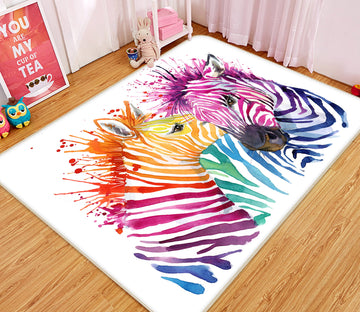 3D Color Zebra 34213 Non Slip Rug Mat