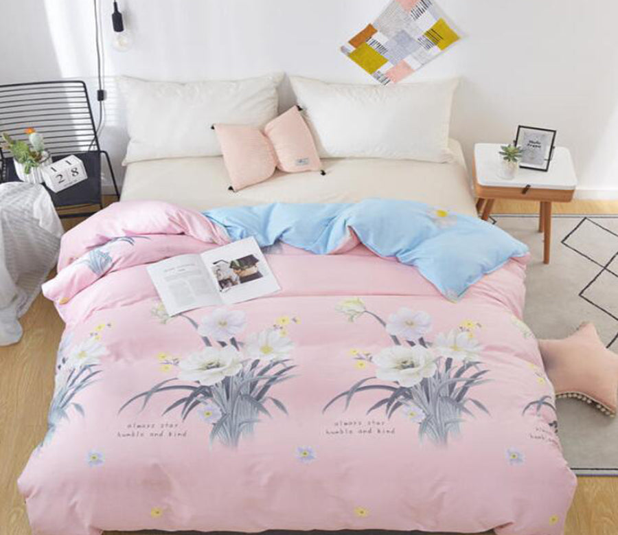 3D White Flower Bush 3033 Bed Pillowcases Quilt