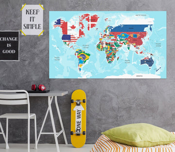 3D Color Pattern 295 World Map Wall Sticker Wallpaper AJ Wallpaper 2 