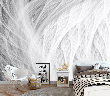 3D White Furry WG130 Wall Murals