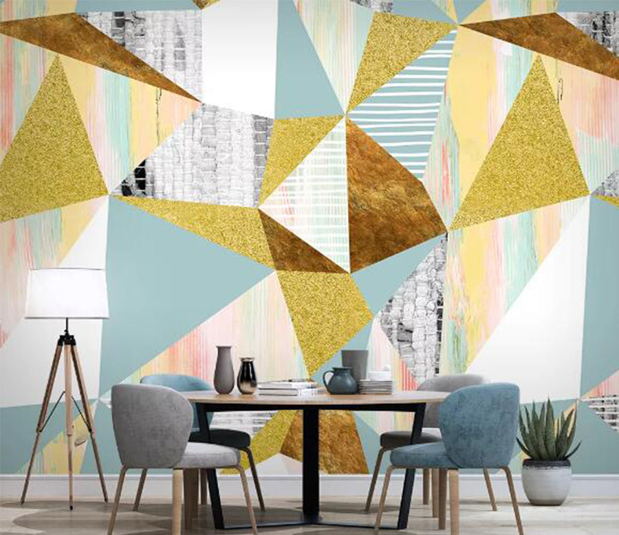 3D Golden Triangle WC1315 Wall Murals