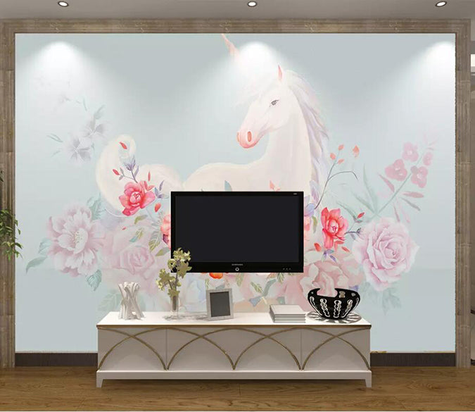 3D White Horse 1642 Wall Murals Wallpaper AJ Wallpaper 2 