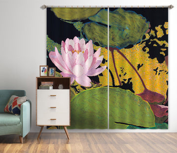 3D Pink Lotus 284 Allan P. Friedlander Curtain Curtains Drapes Curtains AJ Creativity Home 