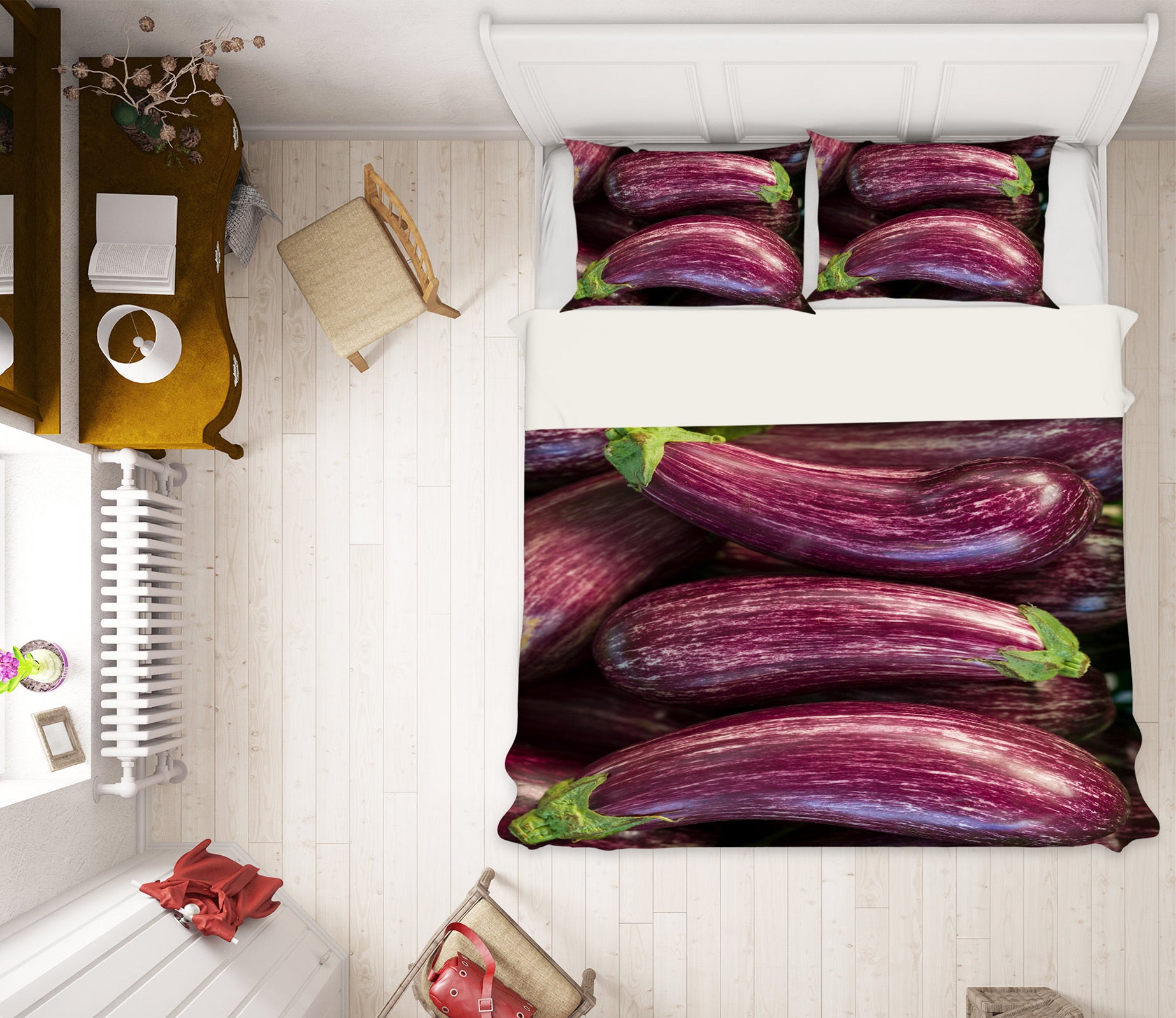 3D Vegetable Eggplant 6958 Assaf Frank Bedding Bed Pillowcases Quilt Cover Duvet Cover
