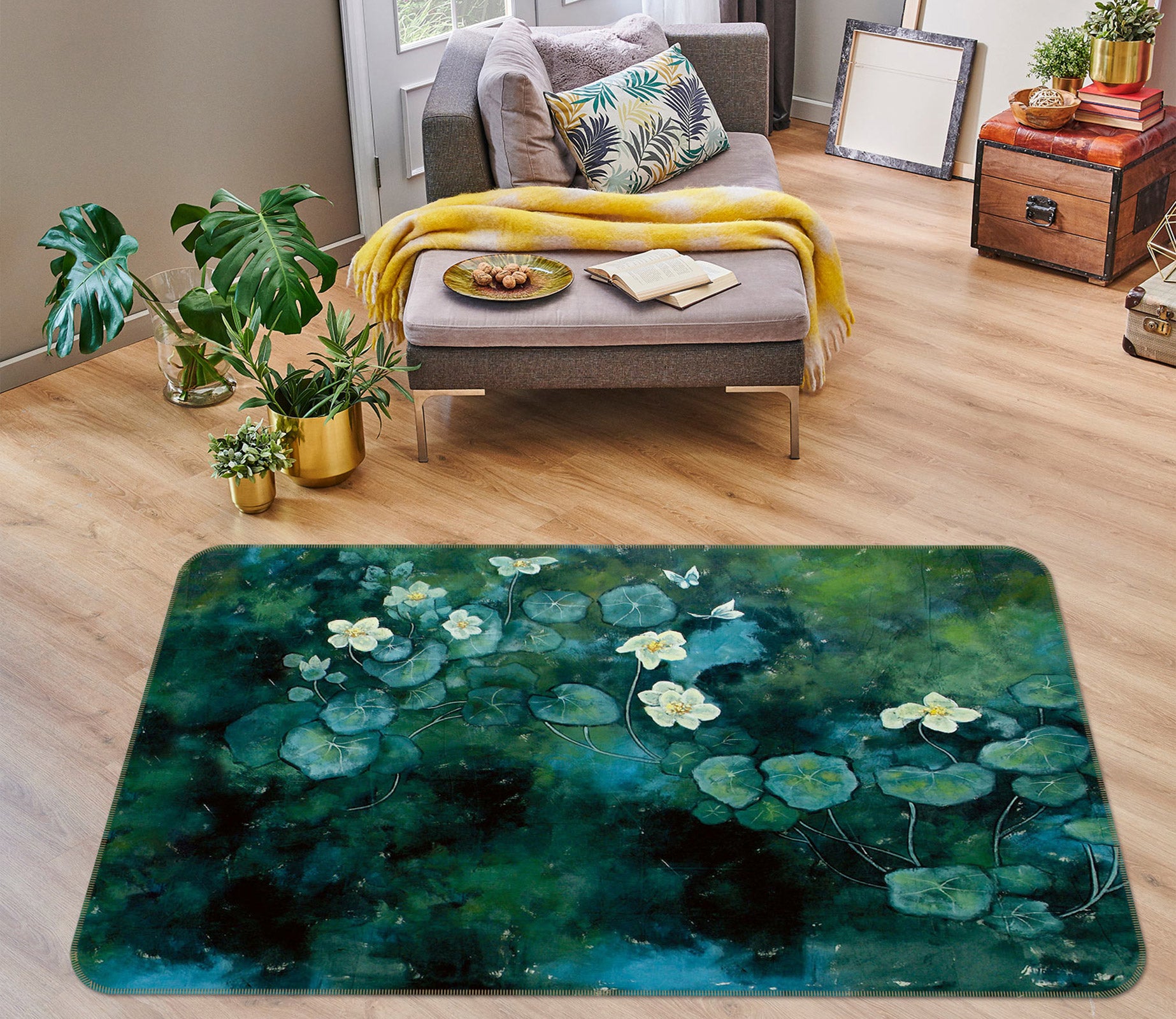 3D Leaves 75167 Non Slip Rug Mat