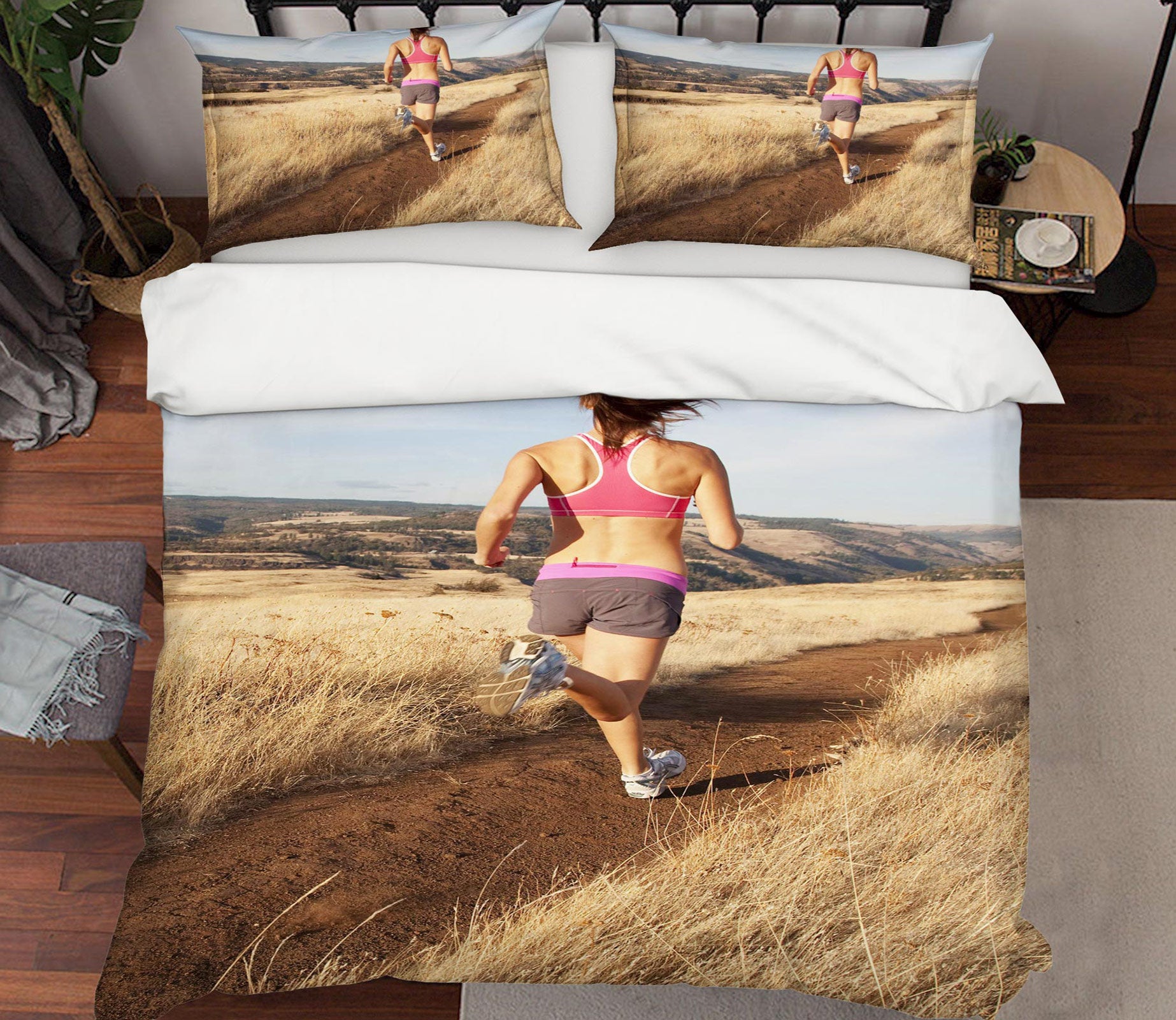 3D Run 14105 Bed Pillowcases Quilt