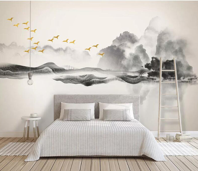 3D Misty Valley 927 Wall Murals Wallpaper AJ Wallpaper 2 