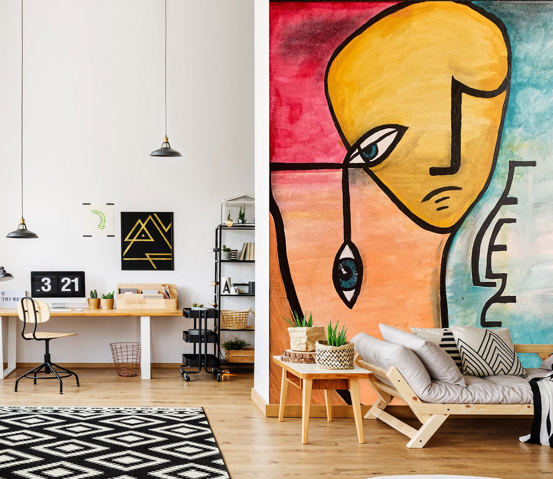 3D Eye Caricature 1289 Jacqueline Reynoso Wall Mural Wall Murals