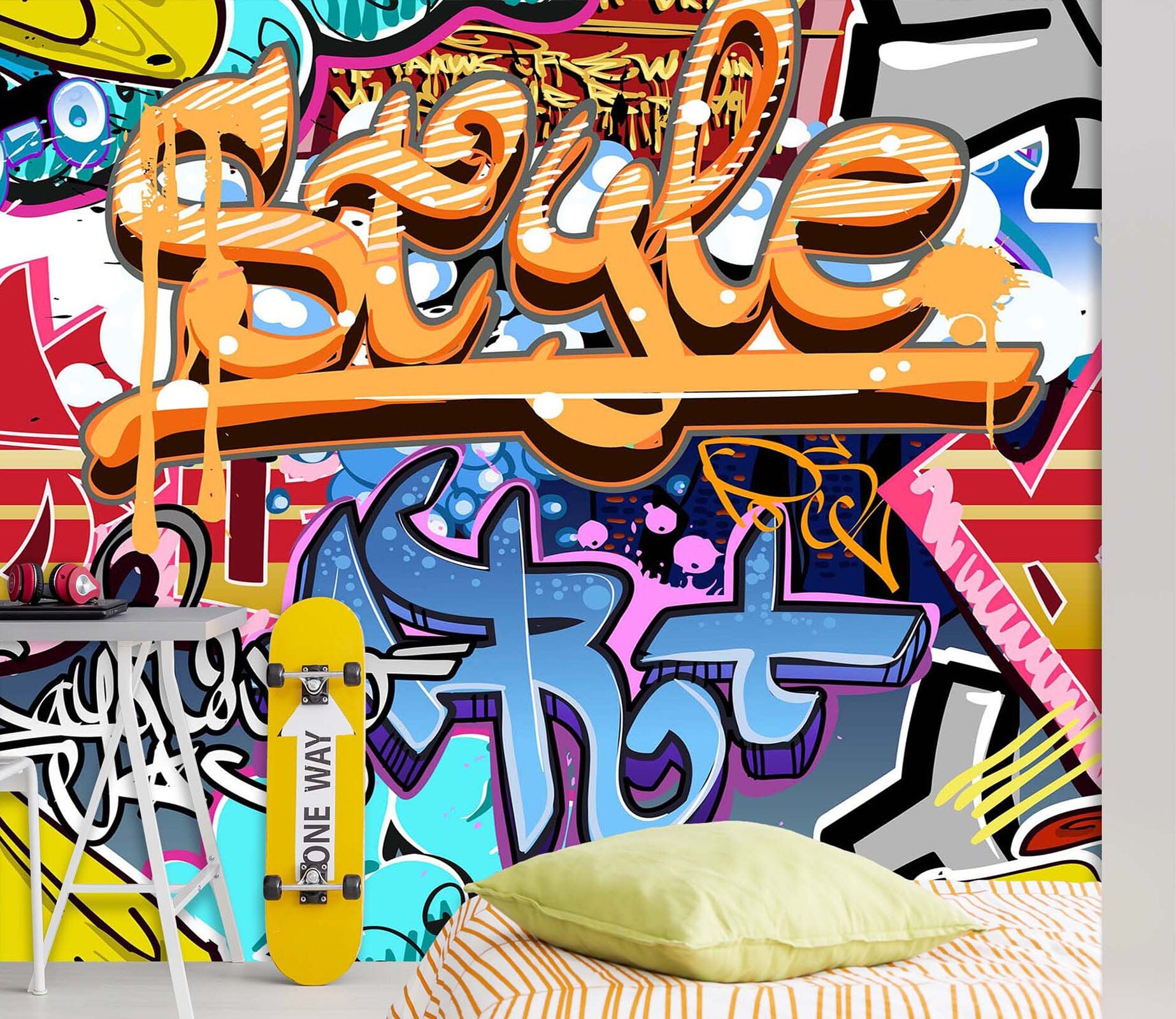 3D Colorful Hand Drawn 147 Wall Murals Wallpaper AJ Wallpaper 2 