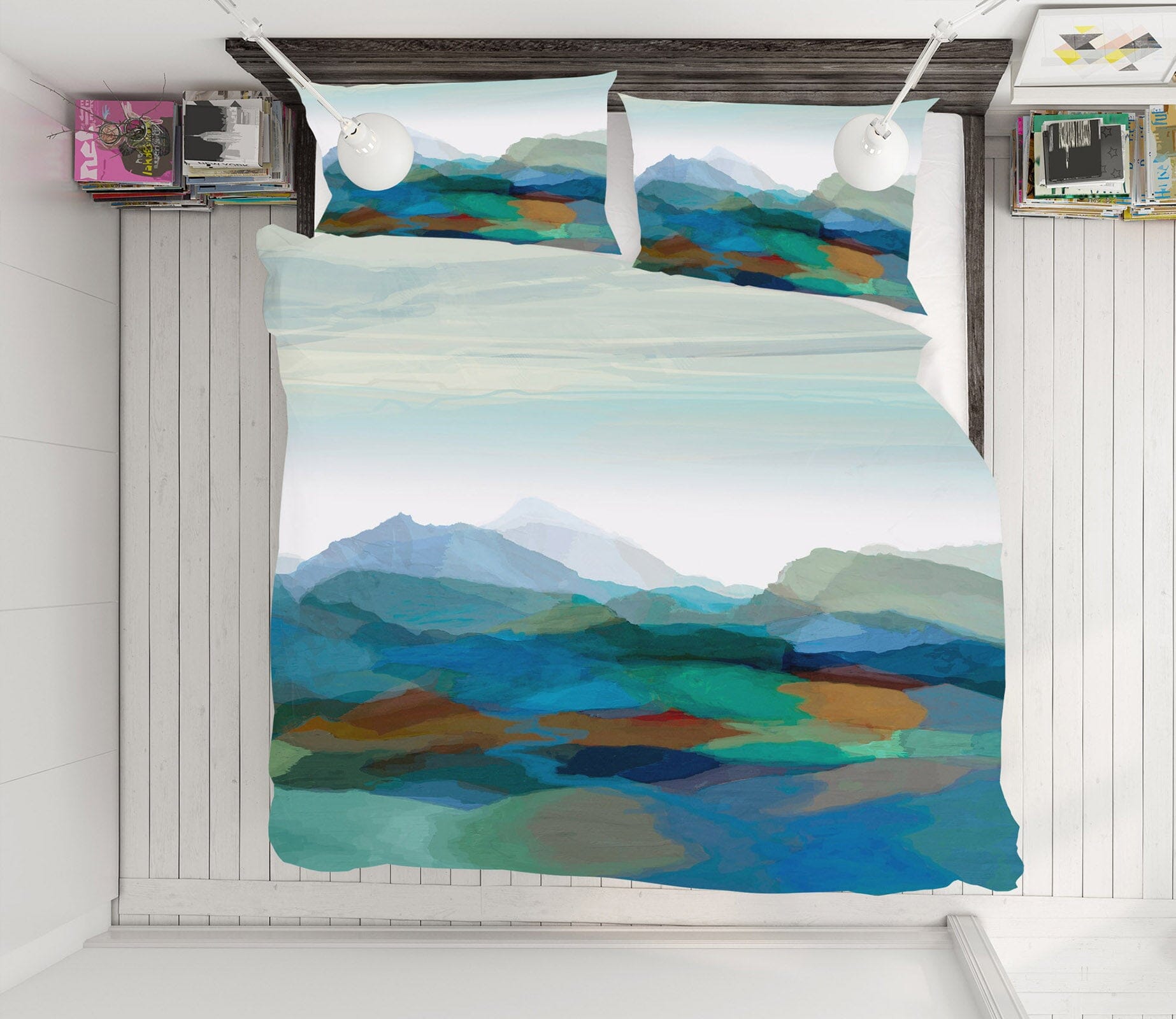 3D Dark Green Peak 2119 Michael Tienhaara Bedding Bed Pillowcases Quilt Quiet Covers AJ Creativity Home 