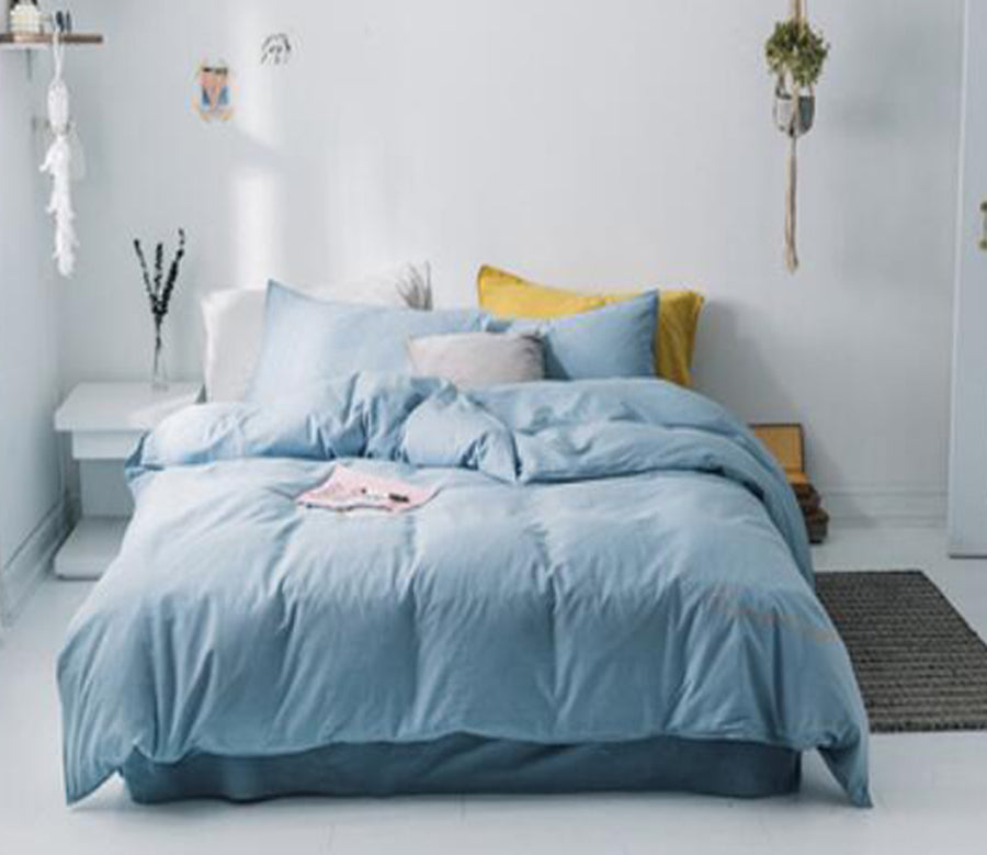 3D Light Blue 14200 Bed Pillowcases Quilt