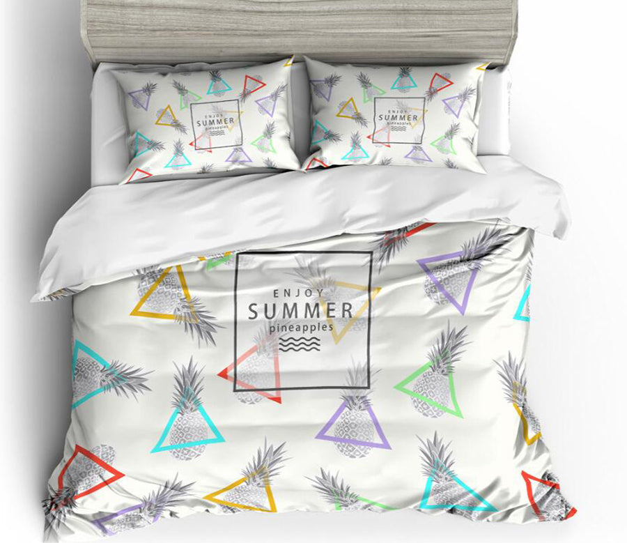 3D Triangle Pineapple 6005 Bed Pillowcases Quilt