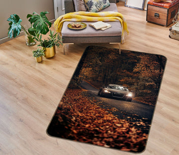 3D Street Falling Leaves Car 42126 Vehicle Non Slip Rug Mat