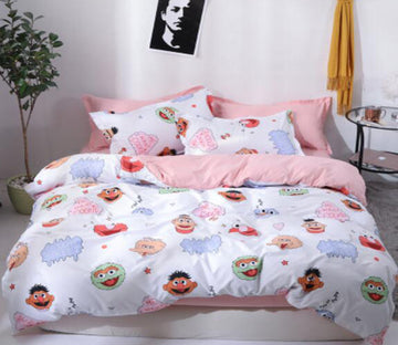 3D Sesame Street 4037 Bed Pillowcases Quilt
