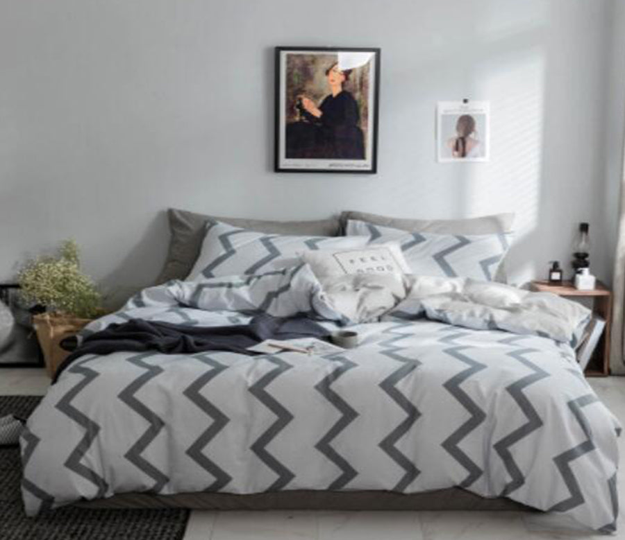 3D Gray Curve Wave 15190 Bed Pillowcases Quilt